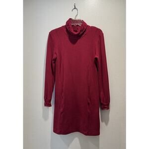 Aventura Dress Size XS Beet Red Nexie Crochet Sweater Organic Cotton Blend Cowl